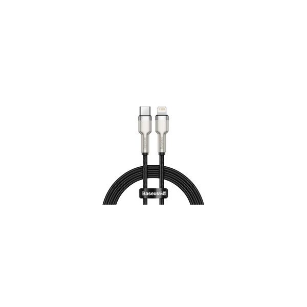 Кабел Baseus Cafule Series Metal Data USB Type C - Lightning Cable Power Delivery 20 W 1 m black (CATLJK-A01)