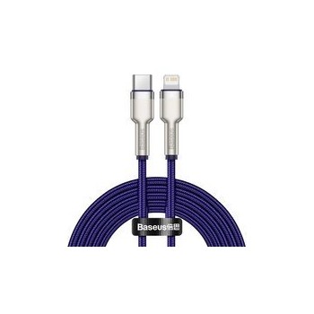 Кабел Baseus Cafule Series Metal Data USB Type C - Lightning Cable Power Delivery 20 W 2 m violet (CATLJK-B05)