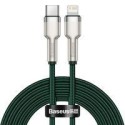 Кабел Baseus Cafule Series Metal Data USB Type C - Lightning Cable Power Delivery 20 W 2 m green (CATLJK-B06)