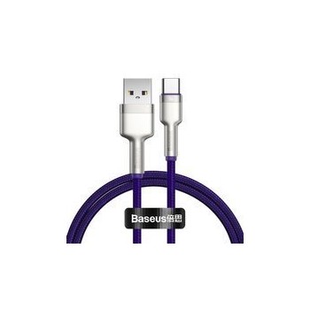 Кабел Baseus Cafule Series Metal Data USB - USB Typ C 40 W cable (10 V / 4 A) SCP (Huawei SuperCharge Protocol) 1 m violet (CATJ