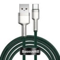 Кабел Baseus Cafule Series Metal Data USB - USB Typ C 40 W cable (10 V / 4 A) SCP (Huawei SuperCharge Protocol) 2 m green (CATJK