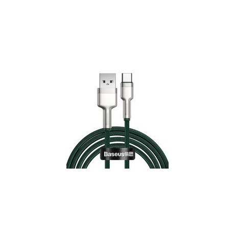 Кабел Baseus Cafule Series Metal Data USB - USB Typ C 40 W cable (10 V / 4 A) SCP (Huawei SuperCharge Protocol) 2 m green (CATJK