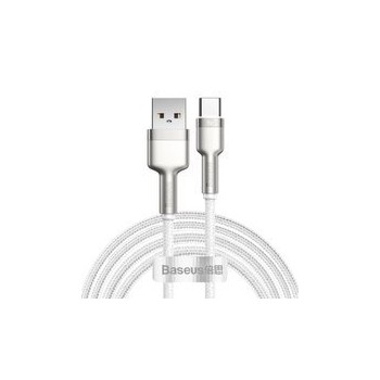 Кабел Baseus Cafule Series Metal Data USB - USB Typ C 40 W cable (10 V / 4 A) SCP (Huawei SuperCharge Protocol) 2 m white (CATJK