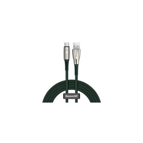 Кабел Baseus Water Drop USB - USB Typ C cable 66 W (11 V / 6 A) Huawei SuperCharge SCP 2 m green (CATSD-N06)