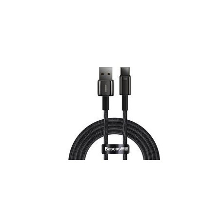 Кабел Baseus Tungsten USB - USB Type C cable 66 W (11 V / 6 A) Quick Charge AFC FCP SCP 2 m black (CATWJ-C01)