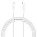 Кабел Baseus Superior Cable USB Type C - Lightning Power Delivery 20 W 1,5 m White (CATLYS-B02)