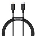 Кабел Baseus Superior USB Typ C - Lightning fast charging data cable Power Delivery 20 W 1 m black (CATLYS-A01)