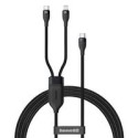 Кабел Baseus Flash Series 2in1 USB Typ C - USB Typ C / Lightning fast charging cable Power Delivery Quick Charge 100 W 1,2 m bla