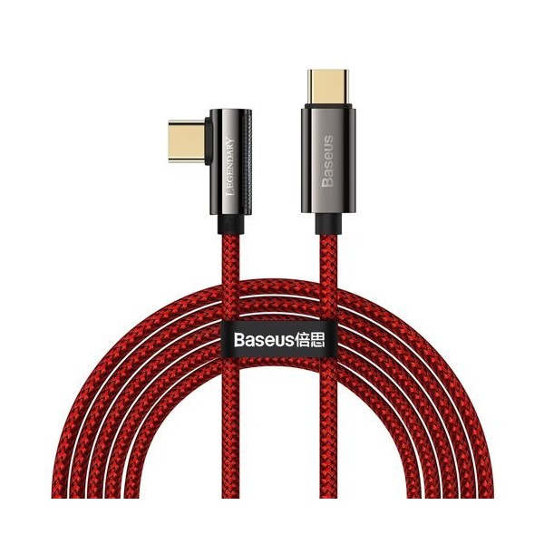 Кабел Baseus Legend Series Elbow Fast Charging USB Type C - USB Type C 100W 5A 2m red