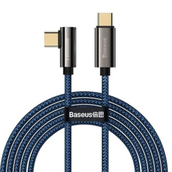 Кабел Baseus Legend Series Elbow Fast Charging USB Type C - USB Type C 100W 5A 2m blue