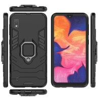 Удароустойчив Калъф с Поставка Ring Armor Kickstand Tough Rugged Cover за Samsung Galaxy A10, Черен