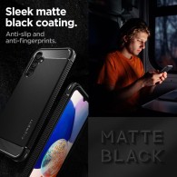 Калъф Spigen Rugged Armor За Samsung Galaxy A14 4G, Matte Black