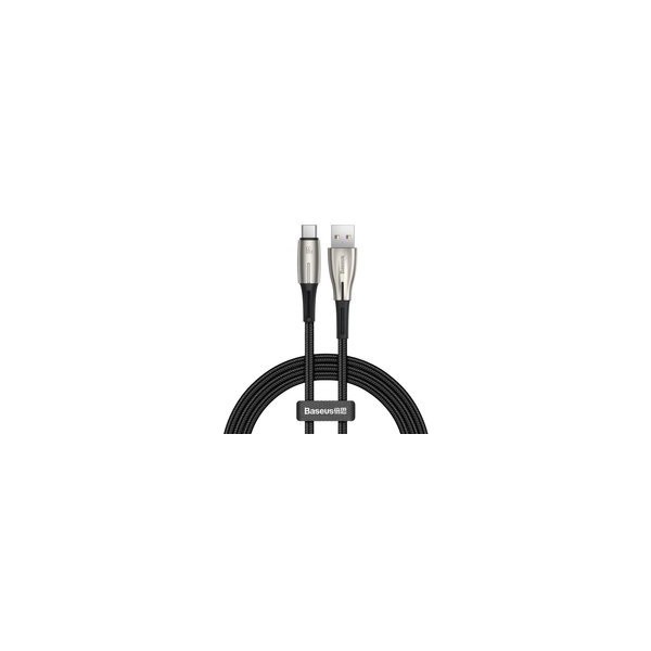 кабел
  Baseus Water Drop USB - USB Typ C cable 66 W (11 V / 6 A) Huawei SuperCharge
  SCP 1 m black (CATSD-M01)