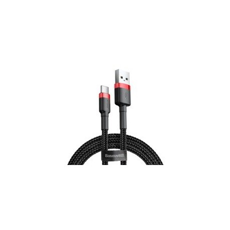 кабел
  Baseus Cafule Cable Durable Nylon Braided Wire USB / USB-C QC3.0 3A 0,5M
  black-red (CATKLF-A91)