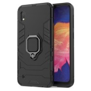 Удароустойчив Калъф с Поставка Ring Armor Kickstand Tough Rugged Cover за Samsung Galaxy A10, Черен