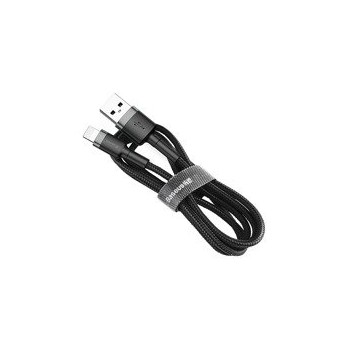 кабел
  Baseus Cafule Cable Durable Nylon Braided Wire USB / Lightning QC3.0 2.4A 1M
  black-grey (CALKLF-BG1)