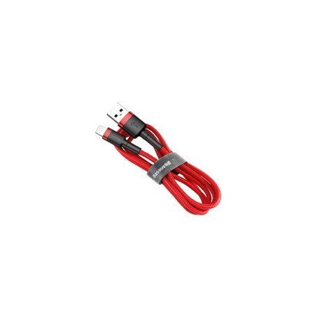 кабел
  Baseus Cafule Cable Durable Nylon Braided Wire USB / Lightning QC3.0 1.5A 2M
  red (CALKLF-C09)