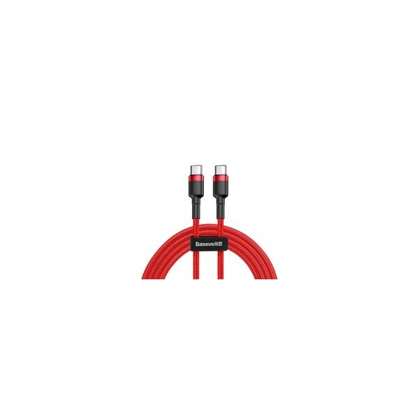 кабел
  Baseus Cafule Cable Durable Nylon Braided Wire USB-C PD / USB-C PD PD2.0 60W
  20V 3A QC3.0 1M red (CATKLF-G09)