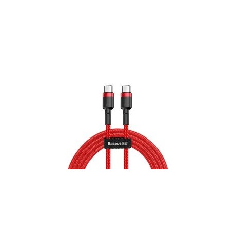 кабел
  Baseus Cafule Cable Durable Nylon Braided Wire USB-C PD / USB-C PD PD2.0 60W
  20V 3A QC3.0 1M red (CATKLF-G09)