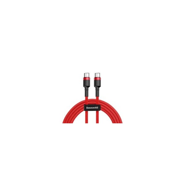 кабел
  Baseus Cafule Cable Durable Nylon Braided Wire USB-C PD / USB-C PD PD2.0 60W
  20V 3A QC3.0 2M red (CATKLF-H09)