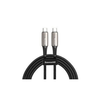 кабел
  Baseus Water Drop-shaped Lamp Type-C PD2.0 60W Flash Charge Data Cable 20V 3A
  2m Black (CATSD-K01)