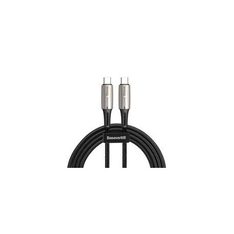кабел
  Baseus Water Drop-shaped Lamp Type-C PD2.0 60W Flash Charge Data Cable 20V 3A
  2m Black (CATSD-K01)