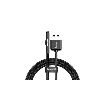 кабел
  Baseus Mobile Game Elbow Cable USB Lightning with Nylon Braid 2.4A 1m black
  (CAL7C-A01)