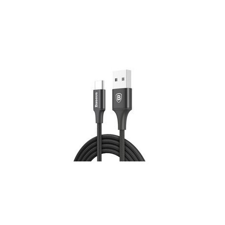 кабел
  Baseus Rapid Cable Durable Nylon Braided Wire USB Type C with LED Light 2A 2m
  black (CATSU-C01)