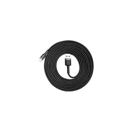кабел
  Baseus Cafule Cable Durable Nylon Braided Wire USB / Lightning QC3.0 2A 3M
  black-gray (CALKLF-RG1)