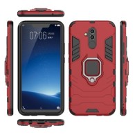 Удароустойчив Калъф с Поставка Ring Armor Kickstand Tough Rugged Cover за Huawei Mate 20 Lite, Червен