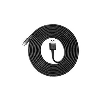 кабел
  Baseus Cafule Cable Durable Nylon Braided Wire USB / micro USB 2A 3M
  black-gray (CAMKLF-HG1)