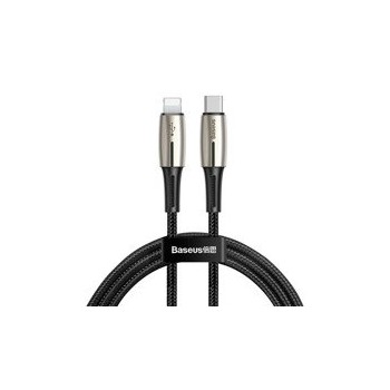 кабел
  Baseus Water Drop-shaped USB Type C PD / Lightning 18W Flash Charge Data
  Cable 1.3m black (CATLRD-01)