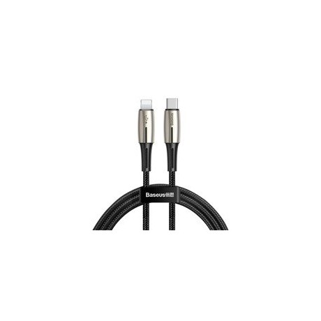 кабел
  Baseus Water Drop-shaped USB Type C PD / Lightning 18W Flash Charge Data
  Cable 1.3m black (CATLRD-01)