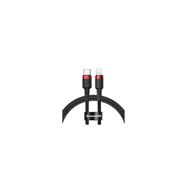 кабел
  Baseus Cafule Cable Durable Nylon Braided Wire USB Type C PD / Lightning 18W
  QC3.0 1m black-red (CATLKLF-91)