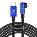 кабел
  Baseus MVP Elbow USB Type C Power Delivery / Lightning Cable PD 18W 2m blue
  (CATLMVP-B03)