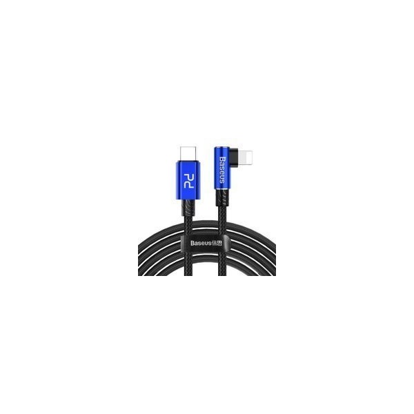 кабел
  Baseus MVP Elbow USB Type C Power Delivery / Lightning Cable PD 18W 2m blue
  (CATLMVP-B03)