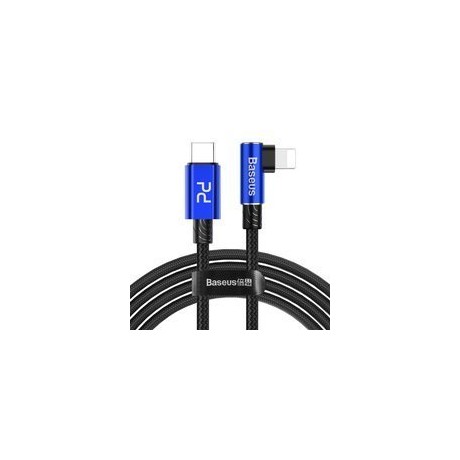 кабел
  Baseus MVP Elbow USB Type C Power Delivery / Lightning Cable PD 18W 1m blue
  (CATLMVP-A03)