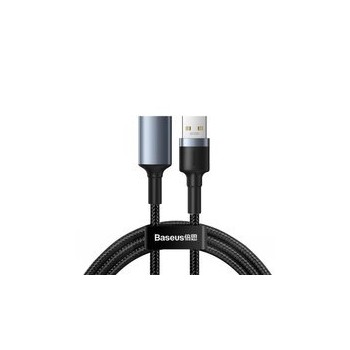 кабел
  Baseus Cafule durable nylon cable cord extension USB 3.0 (male) / USB 3.0
  (female) 2 A 1 m gray (CADKLF-B0G)
