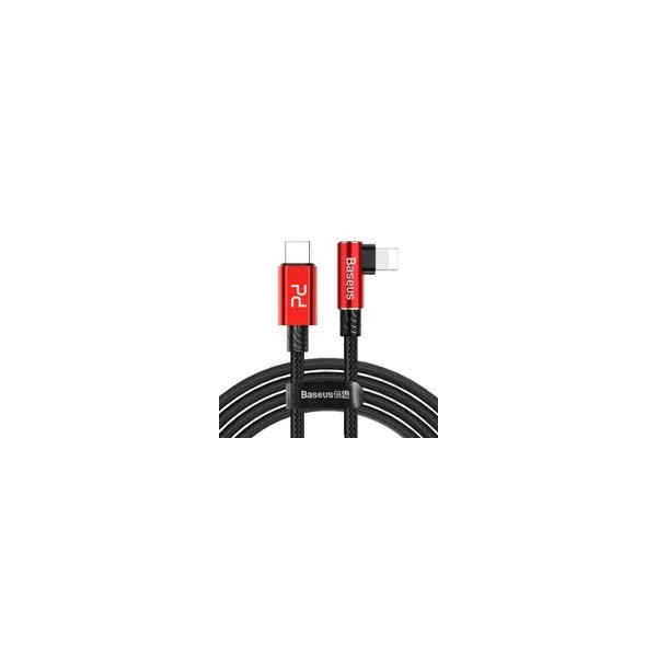 кабел
  Baseus MVP Elbow USB Type C Power Delivery / Lightning Cable PD 18W 1m red
  (CATLMVP-A09)
