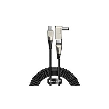 кабел
  Baseus 2in1 USB - USB Typ C data charging cable / 5,5 mm x 2,5 mm DC Adapter
  laptop plug 2 m 100 W 5 A black (CA1T2-A0
