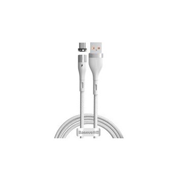 кабел
  Baseus Zinc USB - micro USB magnetic data charging cable 1 m 2,1 A white
  (CAMXC-K02)