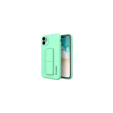 Калъф
  Wozinsky Kickstand Case flexible silicone cover with a stand iPhone 11 mint