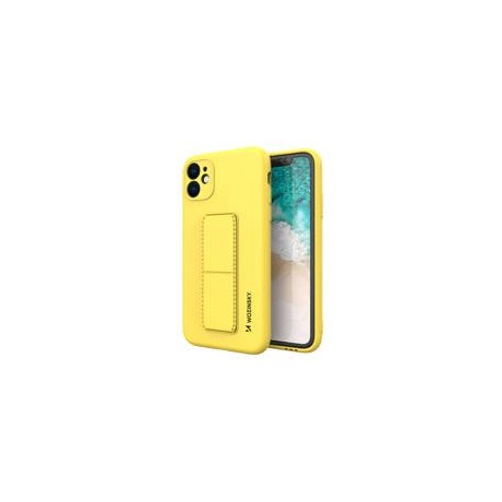 Калъф
  Wozinsky Kickstand Case flexible silicone cover with a stand iPhone 11 yellow