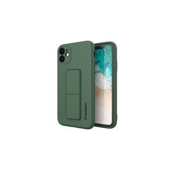 Калъф
  Wozinsky Kickstand Case flexible silicone cover with a stand iPhone 12 dark
  green