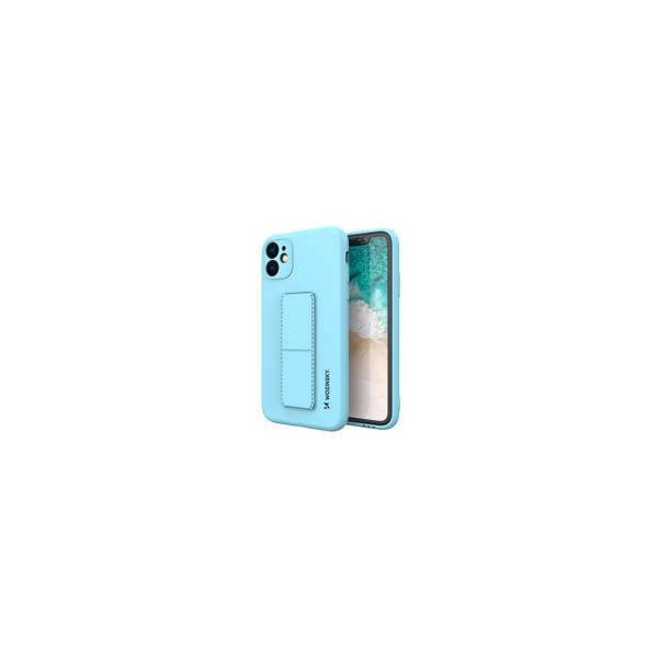 Калъф
  Wozinsky Kickstand Case flexible silicone cover with a stand iPhone 11 light
  blue