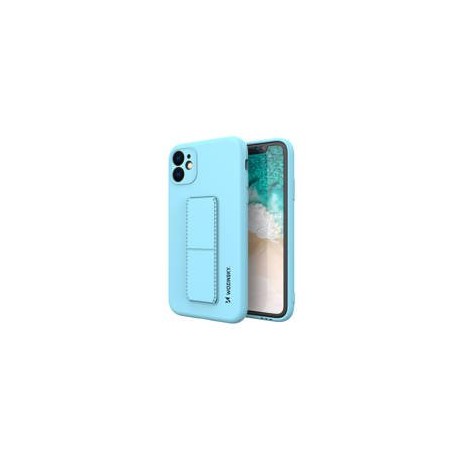 Калъф
  Wozinsky Kickstand Case flexible silicone cover with a stand iPhone 11 light
  blue