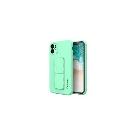 Калъф
  Wozinsky Kickstand Case flexible silicone cover with a stand iPhone 11 Pro
  mint