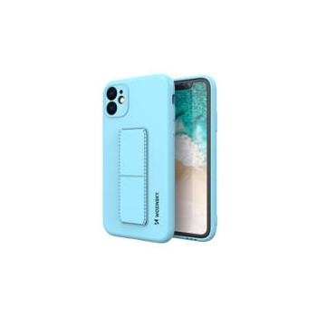 Калъф
  Wozinsky Kickstand Case flexible silicone cover with a stand iPhone 11 Pro
  Max light blue
