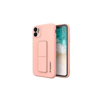 Калъф
  Wozinsky Kickstand Case flexible silicone cover with a stand iPhone 11 Pro
  Max pink