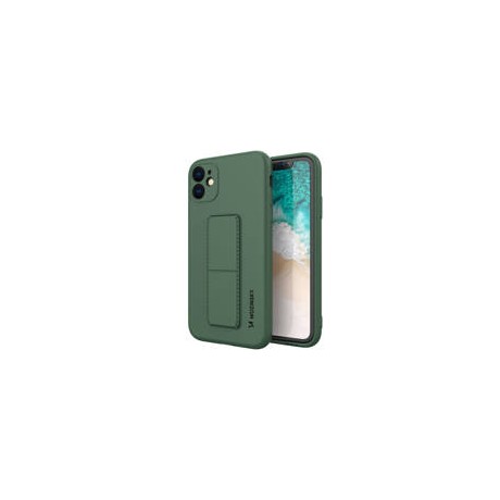 Калъф
  Wozinsky Kickstand Case flexible silicone cover with a stand iPhone 11 Pro
  Max dark green